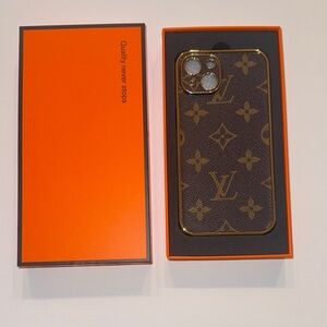 Luxury Monogram Brown and Gold Phone Case